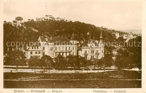 AK / Ansichtskarte 73823050 Brasso_Brasov_Kronstadt_RO Postwiese 