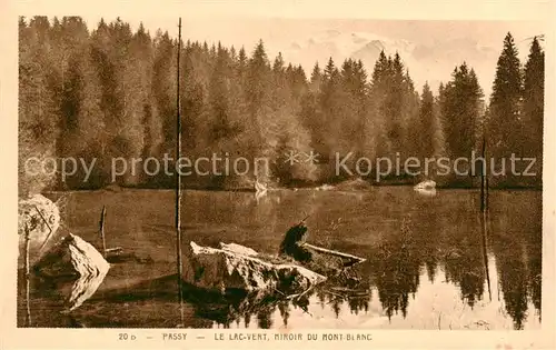 AK / Ansichtskarte Passy_Bonneville_74_Haute Savoie Le Lac Vert Miroir du Mont Blanc 