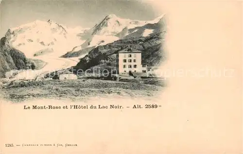 AK / Ansichtskarte Le_Mont_Rose_Monte Rosa_4612m_VS Hotel du Lac Noir 