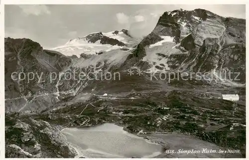 AK / Ansichtskarte Simplon Kulm_VS See und Hospiz 