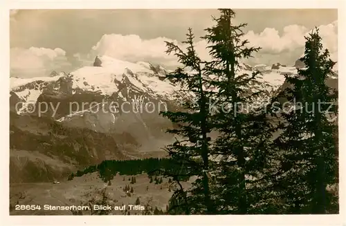 AK / Ansichtskarte Stanserhorn_1898m_NW mit Blick auf Titlis 