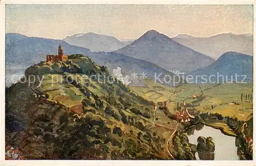 AK / Ansichtskarte 73823946 Limburg_Burgruine_Bad_Duerkheim Klosterruine Limburg und der Herzogsweiher 