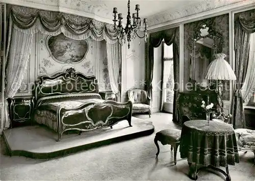 AK / Ansichtskarte Schloss_Eugensberg_Salenstein_TG am Untersee Schlafzimmer 