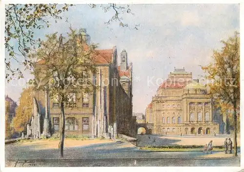 AK / Ansichtskarte 73824006 Chemnitz Staedt Opernhaus und Koenig Albert Museum Chemnitz