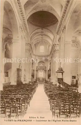 AK / Ansichtskarte Vitry le Francois_51_Marne Interieur de lEglise Notre Dame 