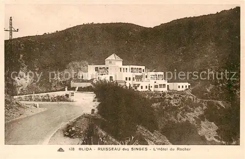 AK / Ansichtskarte 73824396 Blida_Algerie Ruisseau des Singes LHotel du Rocher 