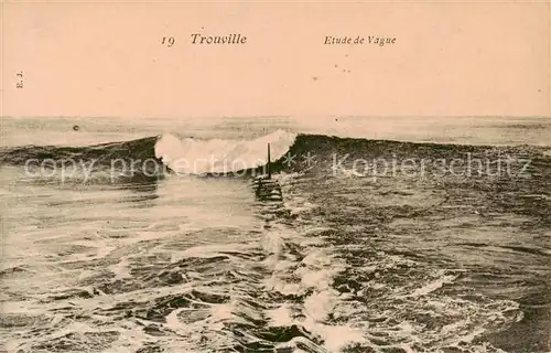 AK / Ansichtskarte Trouville sur Mer Etude de vague Trouville sur Mer