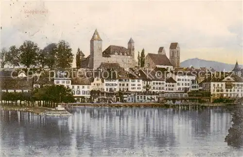 AK / Ansichtskarte Rapperswil_ Jona_Rapperswyl_Zuerichsee_SG Panorama mit Schloss 