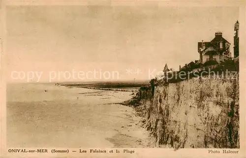 AK / Ansichtskarte Onival_sur_Mer_80_Somme Les Falaises et la Plage 