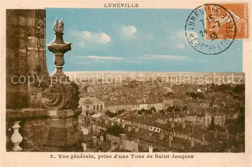 AK / Ansichtskarte Luneville_54_Meurthe et Moselle Vue generale prise dune Tour de Saint Jacques 