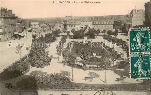 AK / Ansichtskarte Limoges_87 Place et Statue Jourdan 