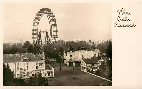 AK / Ansichtskarte Wien_AT Prater Riesenrad 