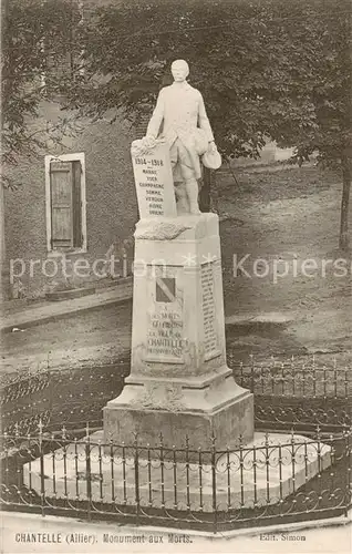 AK / Ansichtskarte Chantelle le Chateau_03_Allier Monument aux Morts 