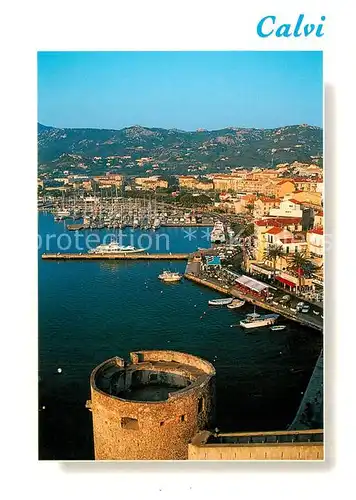 AK / Ansichtskarte Calvi_2B_Haute Corse Vue aerienne Le Port depuis la Citadelle 