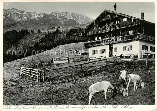 AK / Ansichtskarte 73826285 Bad_Toelz Blomberghaus mit Benediktenwandgruppe Bad_Toelz