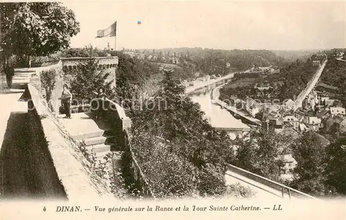 AK / Ansichtskarte Dinan_22_Cotes d_Armor Vue generale sur la Rance et la tour Sainte Catherine 