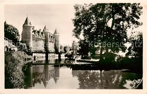 AK / Ansichtskarte Josselin Le Chateau et la riviere l Oust Josselin