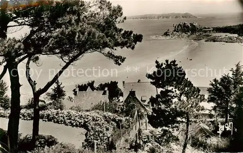 AK / Ansichtskarte Perros Guirec_22_Cotes d_Armor Plage de Trestrignel vue de Bella Riva 