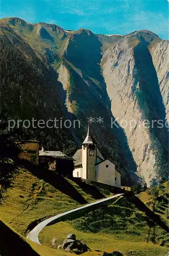 AK / Ansichtskarte Binn Kirche mit Breithorn Binn