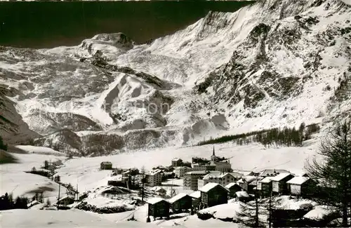 AK / Ansichtskarte Saas Fee_VS mit Alphubel Taeschhorn und Feegletscher 