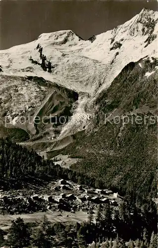 AK / Ansichtskarte Saas Grund_VS mit Triftalp Alphubel und Taeschhorn 