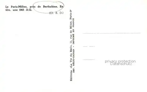 AK / Ansichtskarte Bertholene Le Paris Millau En tete une 040 DG Bertholene