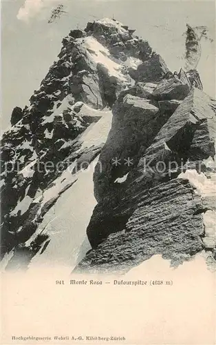 AK / Ansichtskarte Monte Rosa_Le_Mont_Rose_4612m_VS mit Dufourspitze 