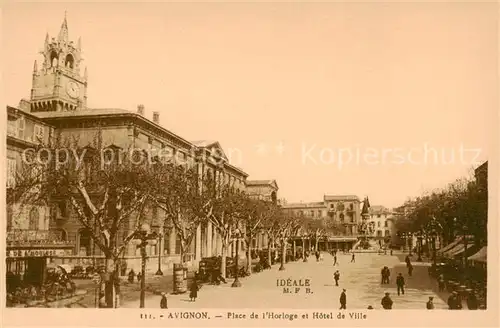 AK / Ansichtskarte Avignon_84_Vaucluse Place de lHorloge et Hotel de Ville 