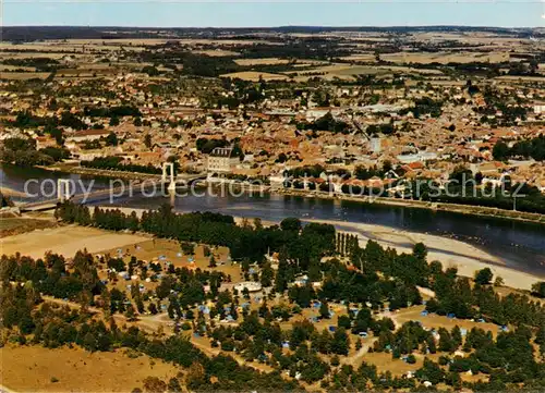 AK / Ansichtskarte Cosne Cours sur Loire_58_Nievre Vue aerienne La Ville et le Terrain 