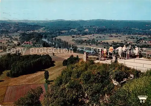 AK / Ansichtskarte Domme_24_Dordogne La Vallee et la Dordogne vues du Belvedere sur la Barre de Domme 