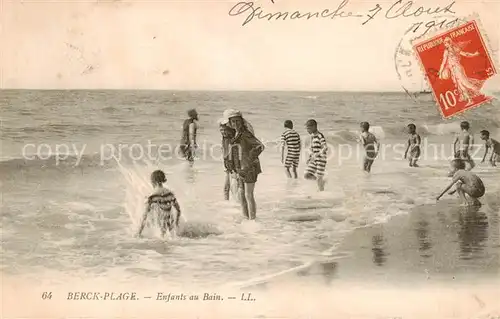 AK / Ansichtskarte Berck Plage_62 Enfants au Bain 