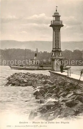 AK / Ansichtskarte Geneve_GE Phare de la Jetee den Paquis Geneve_GE