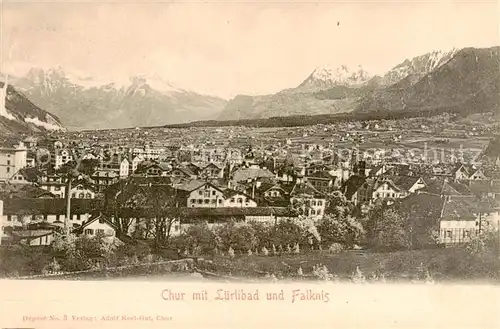 AK / Ansichtskarte Chur_GR mit Luerlibad und Falknis Chur_GR