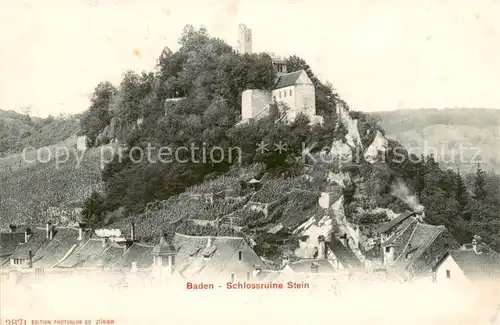 AK / Ansichtskarte Baden__AG Schlossruine Stein 