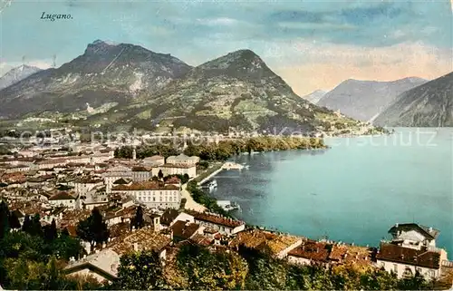 AK / Ansichtskarte Lugano_Lago_di_Lugano_TI Monte Bre e Monte Boglia 