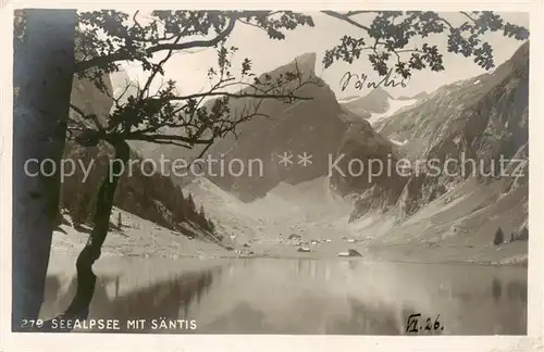 AK / Ansichtskarte Seealpsee_Saentis_IR Panorama 