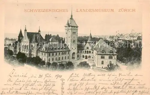 AK / Ansichtskarte Zuerich_ZH Schweizerisches Landesmuseum Zuerich_ZH