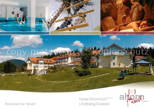 AK / Ansichtskarte 73828600 Lindberg_Regen Hotel Ahornhof Hallenbad Klettern Sauna Lindberg Regen