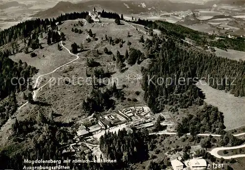 AK / Ansichtskarte 73828660 Magdalensberg mit roemisch keltischen Ausgrabungsstaetten Fliegeraufnahme Magdalensberg