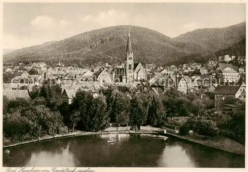 AK / Ansichtskarte 73828768 Bad_Harzburg Gondelteich Panorama Bad_Harzburg