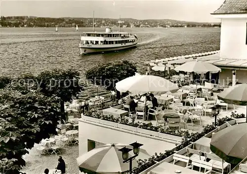 AK / Ansichtskarte 73829028 Starnberg_Starnbergersee Strand Hotel Terrassen Cafe Schloss Berg 