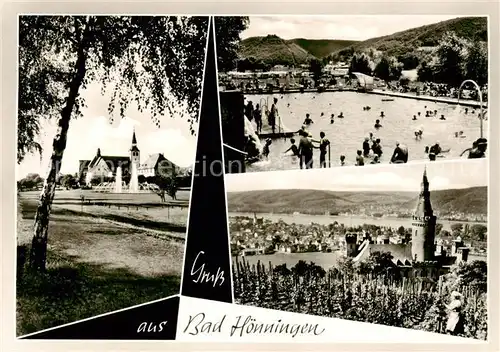 AK / Ansichtskarte 73829103 Bad_Hoenningen Panorama Thermalbad Rheinpartie Bad_Hoenningen