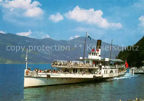 AK / Ansichtskarte 73829250 Dampfer_Binnenschifffahrt Gallia Vierwaldstaettersee Luzern  