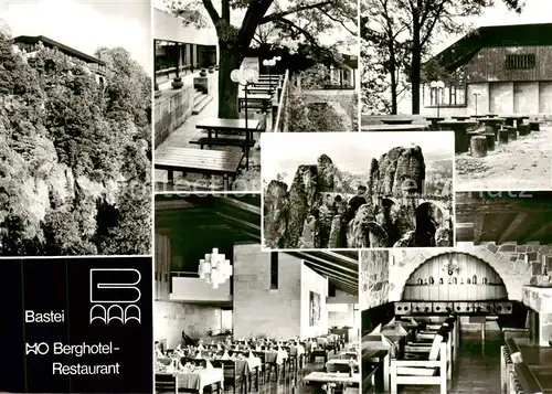 AK / Ansichtskarte 73829275 Bastei_Saechsische Schweiz Berghotel Restaurant Gastraeume Teilansichten Bastei_Saechsische Schweiz