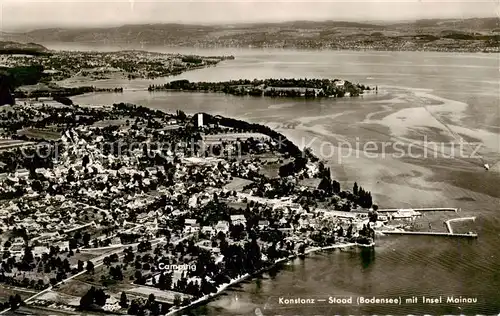 AK / Ansichtskarte Staad_Konstanz mit Insel Mainau Fliegeraufnahme Staad_Konstanz