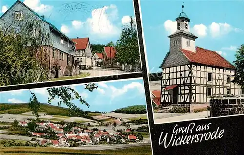 AK / Ansichtskarte Wickersrode Gaststaette zur Post Panorama Wickersrode