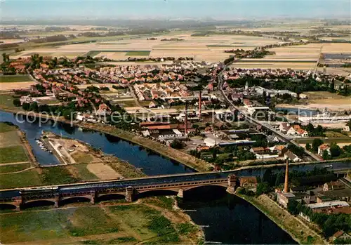 AK / Ansichtskarte 73829718 Minden__Westfalen_Weser ueberfuehrung des Mittellandkanals ueber die Weser 