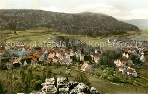 AK / Ansichtskarte Vorra_Pegnitz Panorama Fraenkische Alb Belegmuster Stempel Vorra Pegnitz