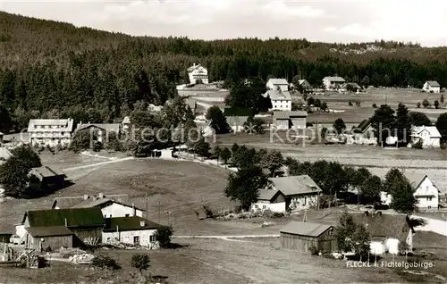 AK / Ansichtskarte Fleckl_Oberwarmensteinach Panorama Ort im Fichtelgebirge 