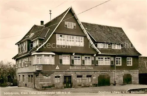 AK / Ansichtskarte 73830213 Schoenbronn_Calw Gasthaus Loewen  Schoenbronn Calw